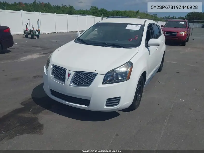 2009 Pontiac Vibe VIN: 5Y2SP67819Z446928 Lot: 45371795