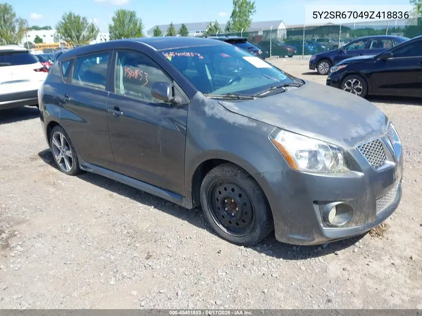 2009 Pontiac Vibe Gt VIN: 5Y2SR67049Z418836 Lot: 45401853