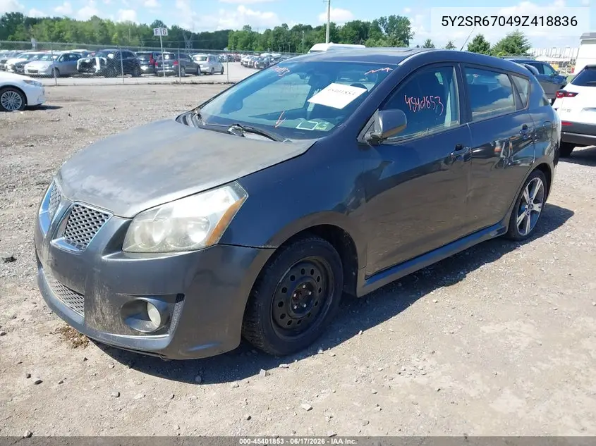 2009 Pontiac Vibe Gt VIN: 5Y2SR67049Z418836 Lot: 45401853