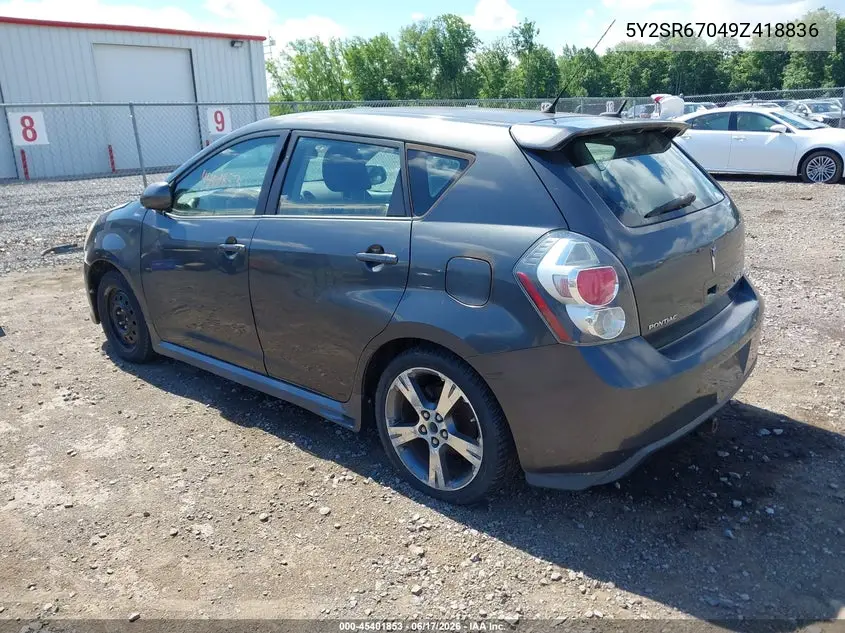 2009 Pontiac Vibe Gt VIN: 5Y2SR67049Z418836 Lot: 45401853