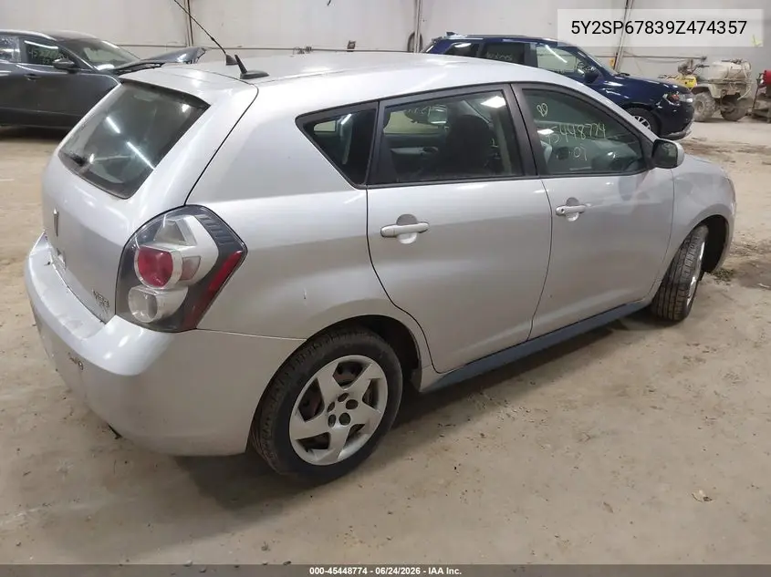 2009 Pontiac Vibe VIN: 5Y2SP67839Z474357 Lot: 45448774