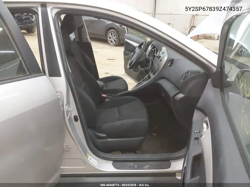 2009 Pontiac Vibe VIN: 5Y2SP67839Z474357 Lot: 45448774