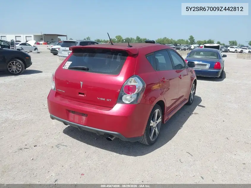2009 Pontiac Vibe Gt VIN: 5Y2SR67009Z442812 Lot: 45474006