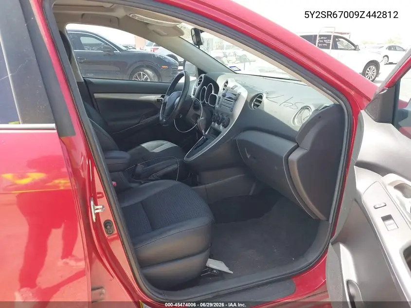 2009 Pontiac Vibe Gt VIN: 5Y2SR67009Z442812 Lot: 45474006