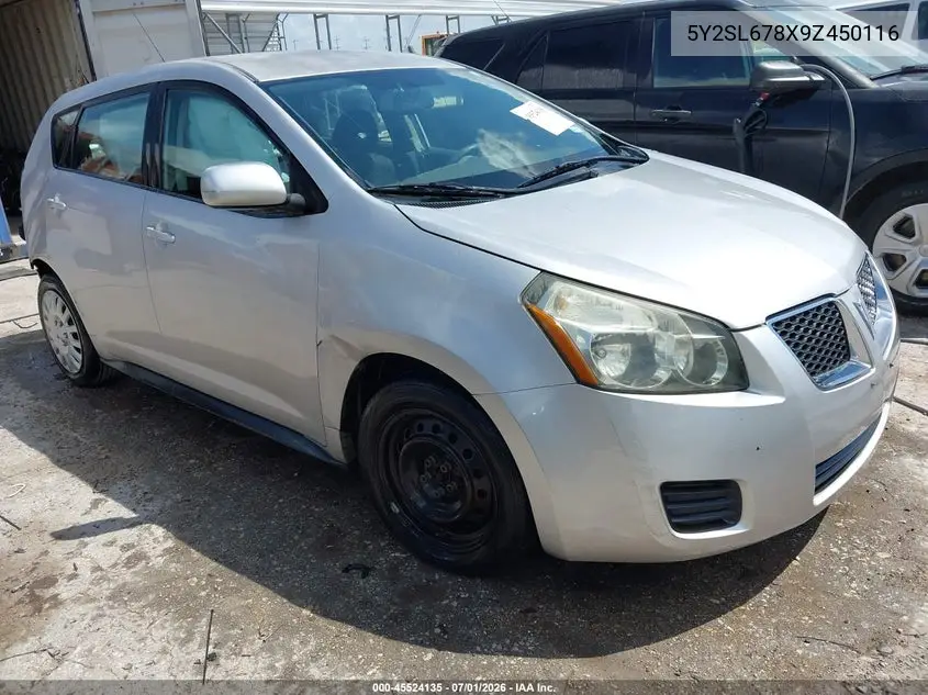 2009 Pontiac Vibe VIN: 5Y2SL678X9Z450116 Lot: 45524135