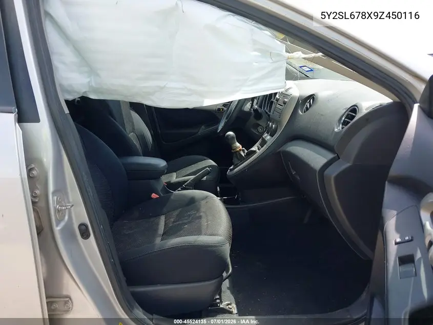 2009 Pontiac Vibe VIN: 5Y2SL678X9Z450116 Lot: 45524135