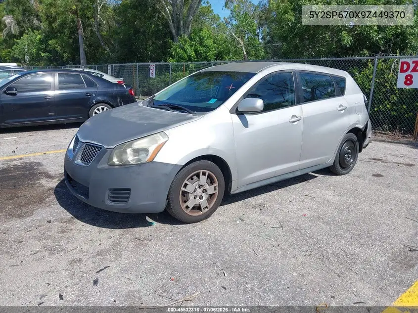 2009 Pontiac Vibe VIN: 5Y2SP670X9Z449370 Lot: 45532316