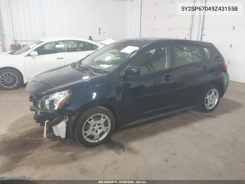 2009 Pontiac Vibe VIN: 5Y2SP67049Z431558 Lot: 45542679