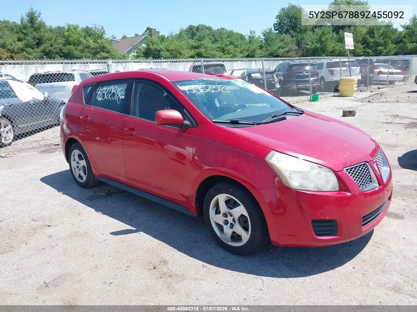 2009 Pontiac Vibe VIN: 5Y2SP67889Z455092 Lot: 45562318