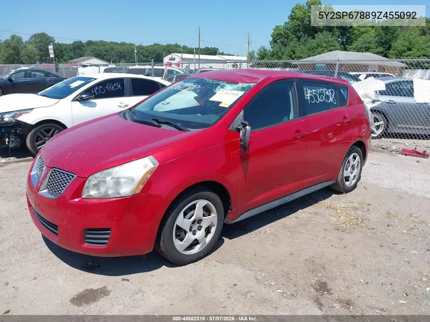 2009 Pontiac Vibe VIN: 5Y2SP67889Z455092 Lot: 45562318