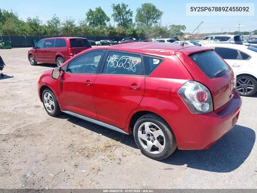 2009 Pontiac Vibe VIN: 5Y2SP67889Z455092 Lot: 45562318