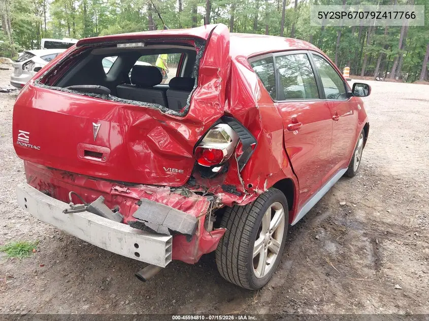 2009 Pontiac Vibe VIN: 5Y2SP67079Z417766 Lot: 45594810