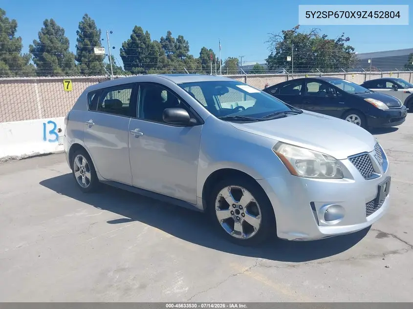 2009 Pontiac Vibe VIN: 5Y2SP670X9Z452804 Lot: 45633530