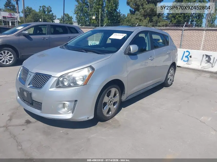 2009 Pontiac Vibe VIN: 5Y2SP670X9Z452804 Lot: 45633530