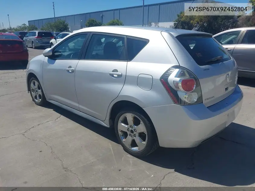 2009 Pontiac Vibe VIN: 5Y2SP670X9Z452804 Lot: 45633530