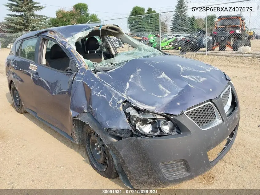 2010 Pontiac Vibe VIN: 5Y2SP6E8XAZ407679 Lot: 30091931