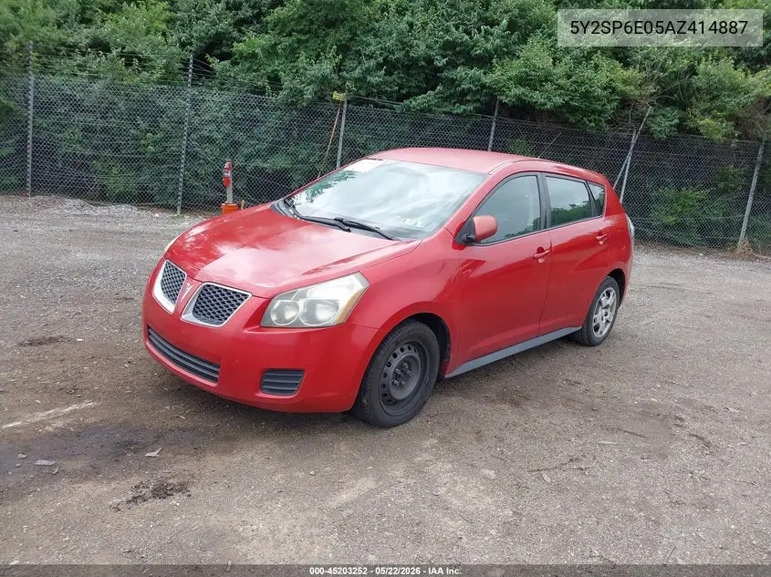 2010 Pontiac Vibe VIN: 5Y2SP6E05AZ414887 Lot: 45203252