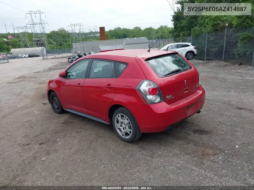 2010 Pontiac Vibe VIN: 5Y2SP6E05AZ414887 Lot: 45203252
