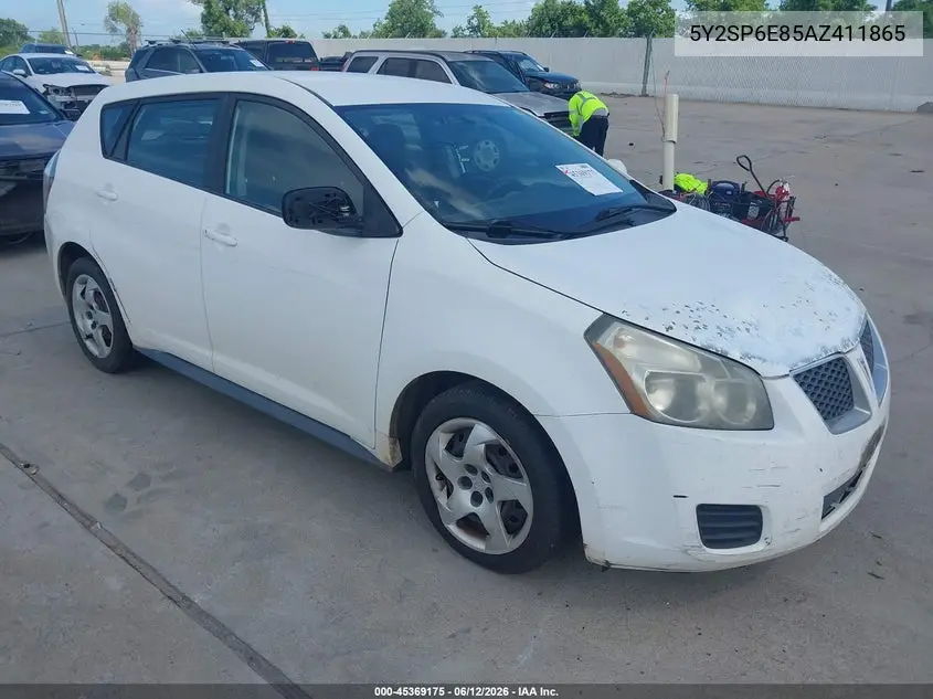 2010 Pontiac Vibe VIN: 5Y2SP6E85AZ411865 Lot: 45369175