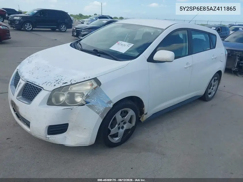 2010 Pontiac Vibe VIN: 5Y2SP6E85AZ411865 Lot: 45369175