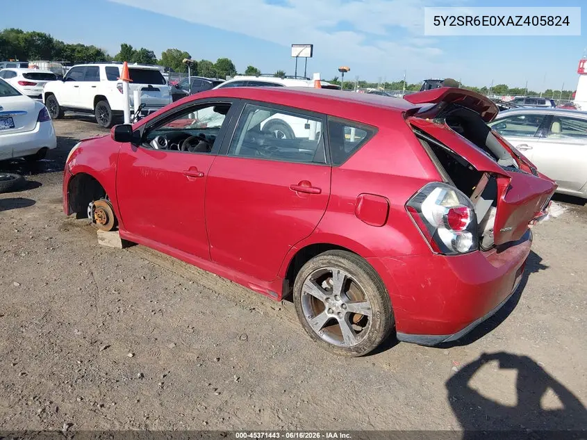 2010 Pontiac Vibe Gt VIN: 5Y2SR6E0XAZ405824 Lot: 45371443