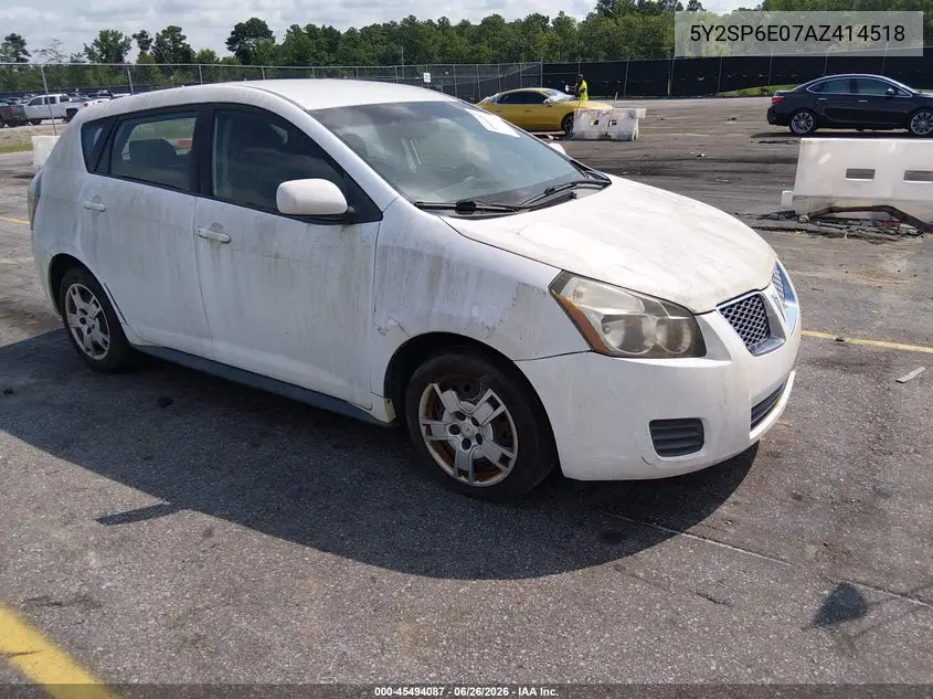 2010 Pontiac Vibe VIN: 5Y2SP6E07AZ414518 Lot: 45494087