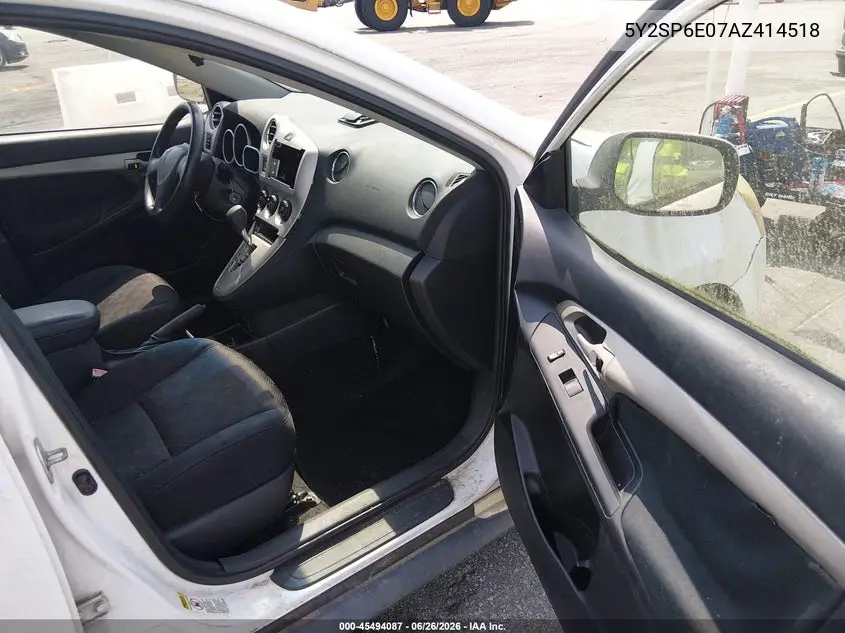 2010 Pontiac Vibe VIN: 5Y2SP6E07AZ414518 Lot: 45494087