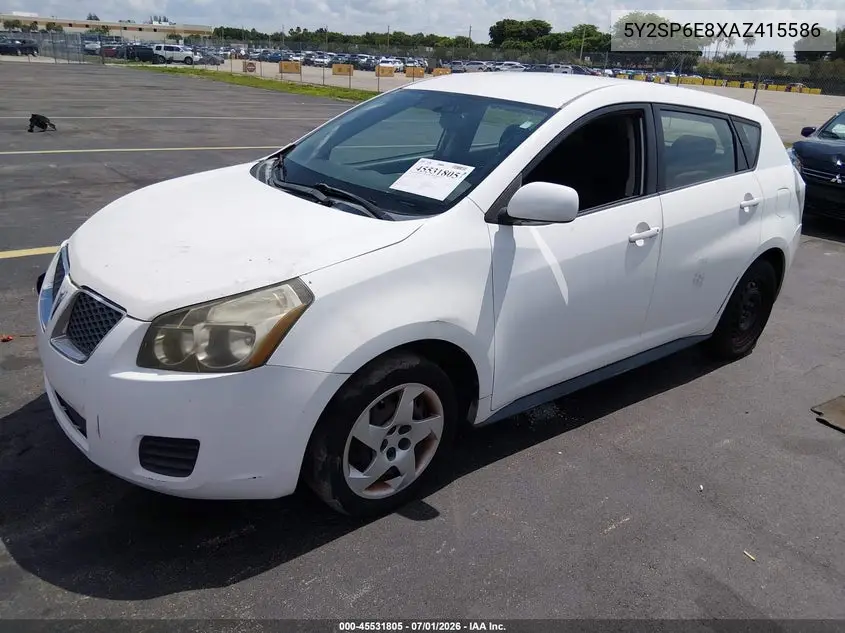 2010 Pontiac Vibe VIN: 5Y2SP6E8XAZ415586 Lot: 45531805