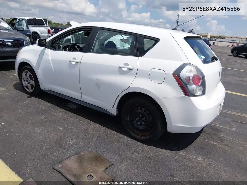 2010 Pontiac Vibe VIN: 5Y2SP6E8XAZ415586 Lot: 45531805