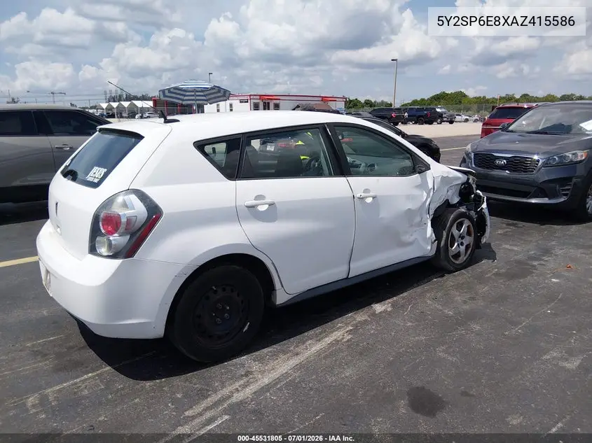 2010 Pontiac Vibe VIN: 5Y2SP6E8XAZ415586 Lot: 45531805