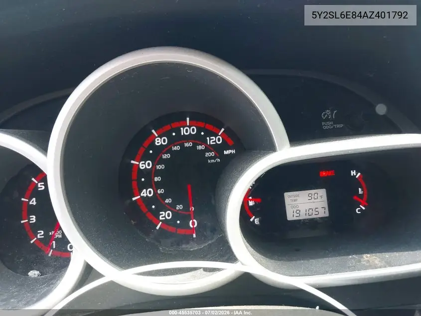 2010 Pontiac Vibe VIN: 5Y2SL6E84AZ401792 Lot: 45535703