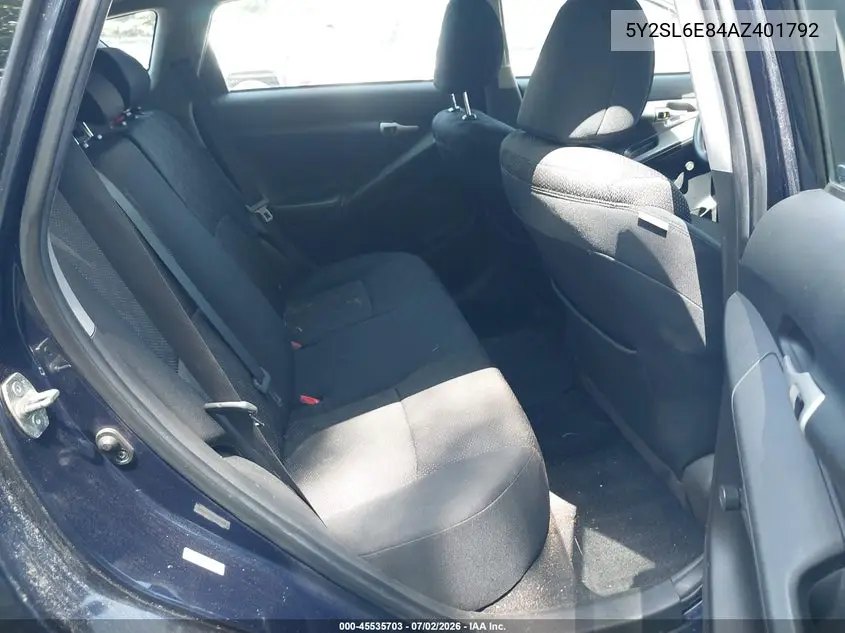 2010 Pontiac Vibe VIN: 5Y2SL6E84AZ401792 Lot: 45535703