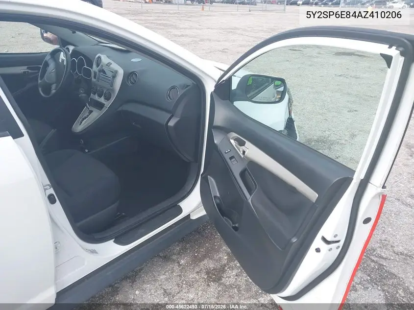 2010 Pontiac Vibe VIN: 5Y2SP6E84AZ410206 Lot: 45622493