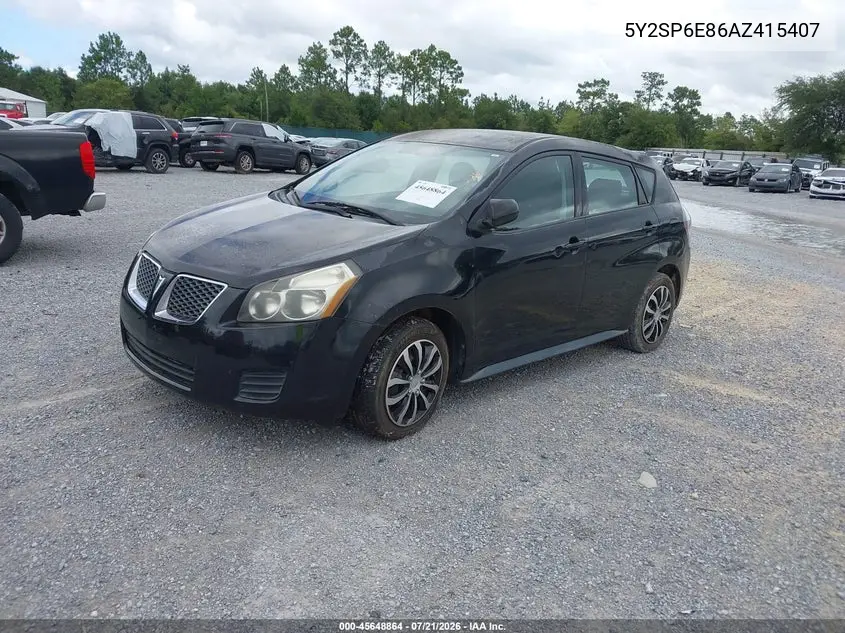 2010 Pontiac Vibe VIN: 5Y2SP6E86AZ415407 Lot: 45648864
