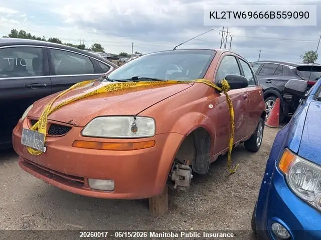 2006 Pontiac Wave VIN: KL2TW69666B559090 Lot: 20260017