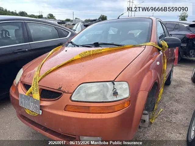 2006 Pontiac Wave VIN: KL2TW69666B559090 Lot: 20260017