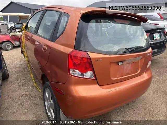 2006 Pontiac Wave VIN: KL2TW69666B559090 Lot: 20260017