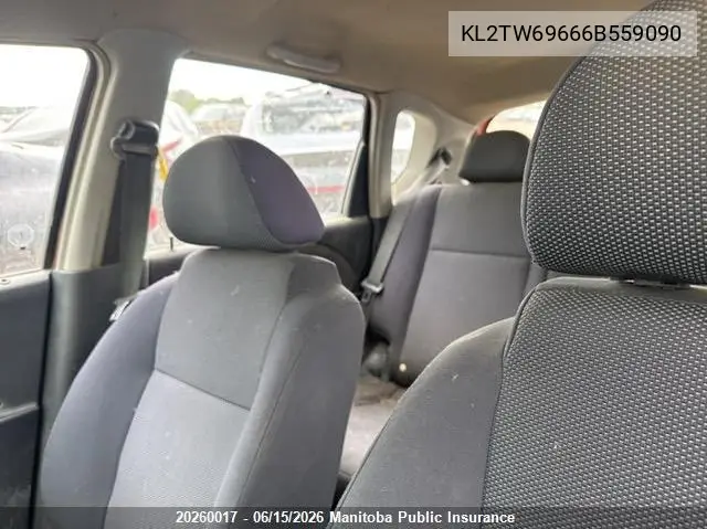 2006 Pontiac Wave VIN: KL2TW69666B559090 Lot: 20260017
