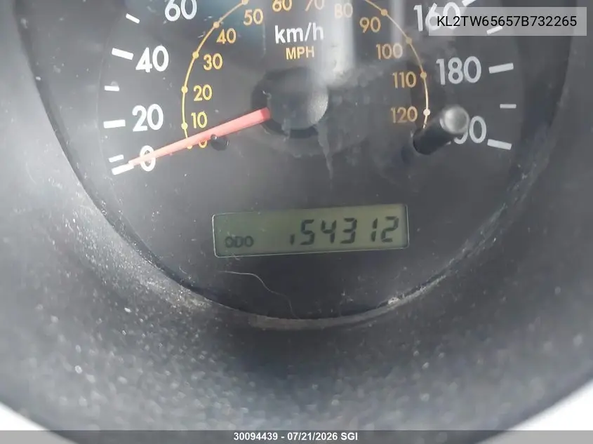 2007 Pontiac Wave Lt VIN: KL2TW65657B732265 Lot: 30094439