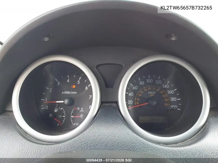 2007 Pontiac Wave Lt VIN: KL2TW65657B732265 Lot: 30094439