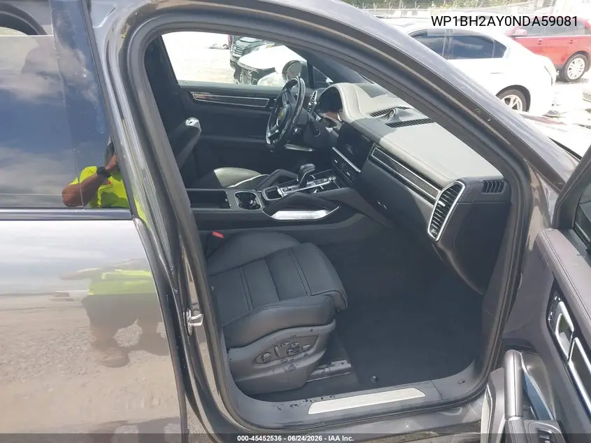 2022 Porsche Cayenne E-Hybrid Coupe Turbo S VIN: WP1BH2AY0NDA59081 Lot: 45452536