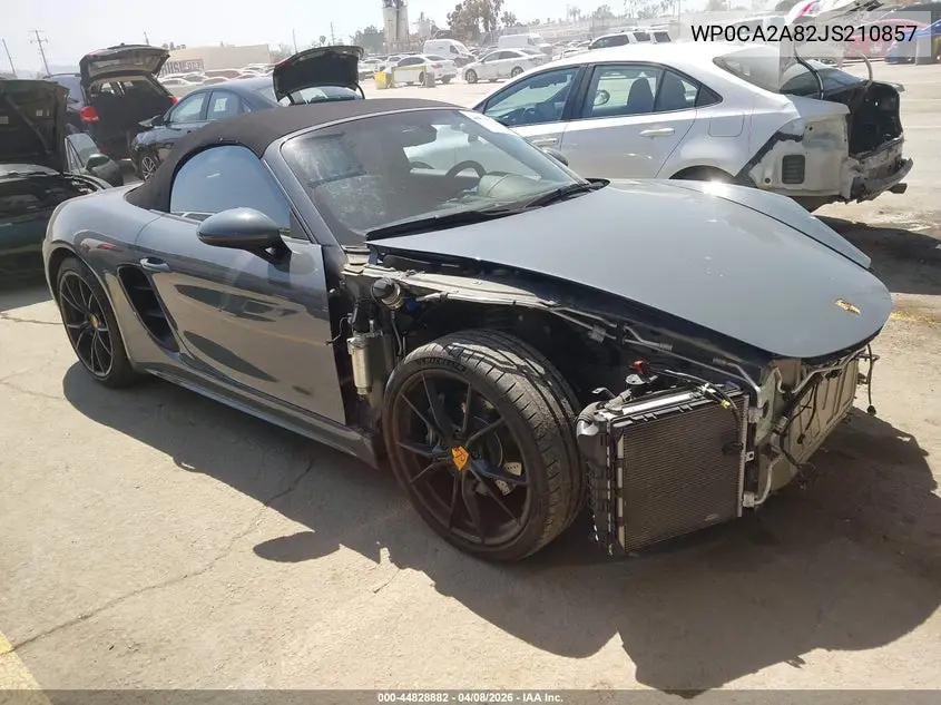 2018 Porsche 718 Boxster VIN: WP0CA2A82JS210857 Lot: 44828882