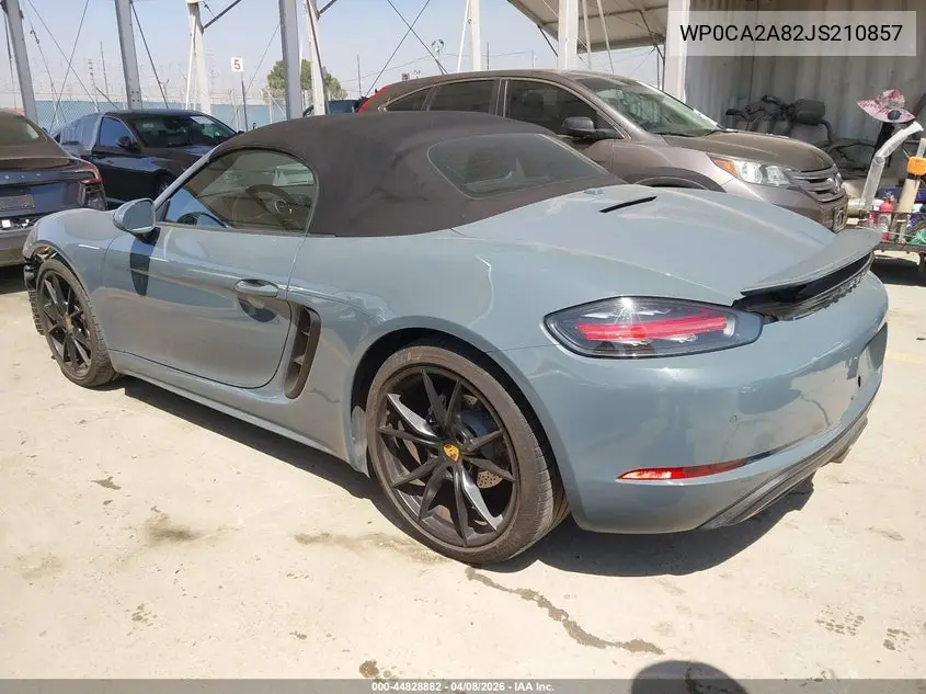 2018 Porsche 718 Boxster VIN: WP0CA2A82JS210857 Lot: 44828882
