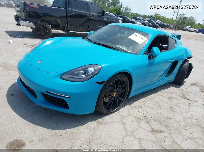 2017 Porsche 718 Cayman VIN: WP0AA2A82HS270784 Lot: 45229165