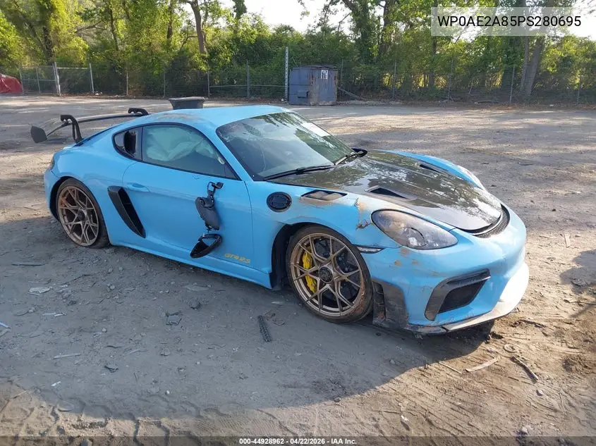 2023 Porsche 718 Cayman Gt4 Rs VIN: WP0AE2A85PS280695 Lot: 44928962