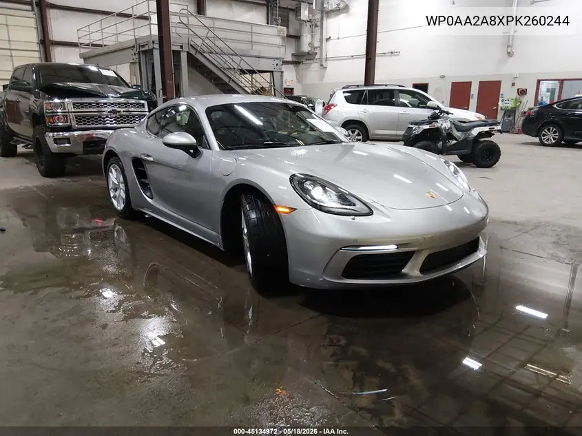 2023 Porsche 718 Cayman T VIN: WP0AA2A8XPK260244 Lot: 45134972