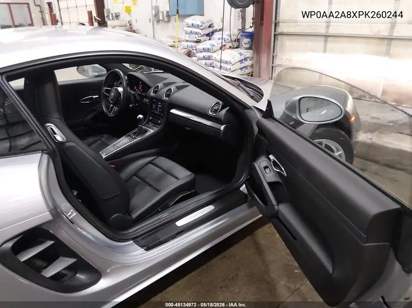 2023 Porsche 718 Cayman T VIN: WP0AA2A8XPK260244 Lot: 45134972