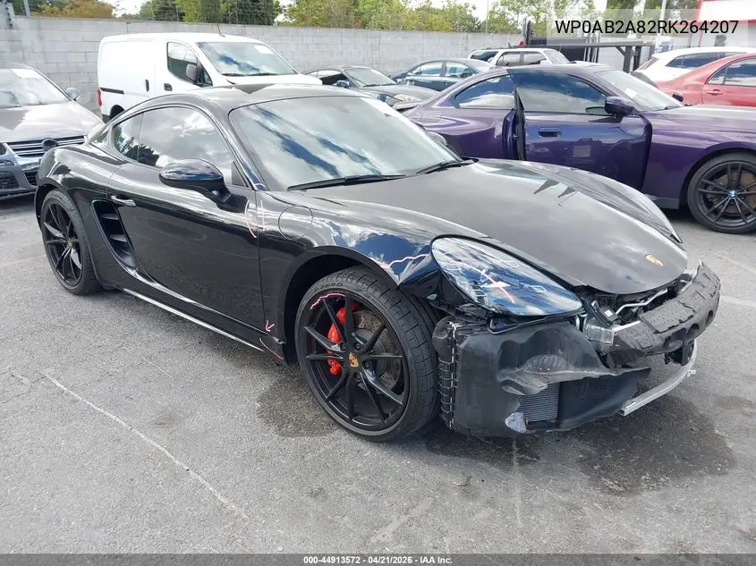 2024 Porsche 718 Cayman S VIN: WP0AB2A82RK264207 Lot: 44913572