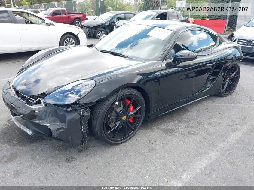 2024 Porsche 718 Cayman S VIN: WP0AB2A82RK264207 Lot: 44913572