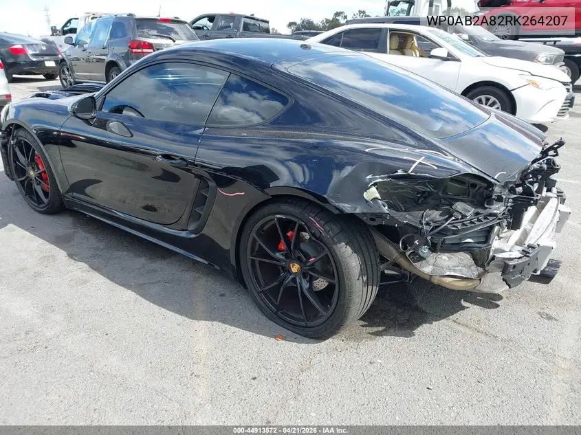 2024 Porsche 718 Cayman S VIN: WP0AB2A82RK264207 Lot: 44913572